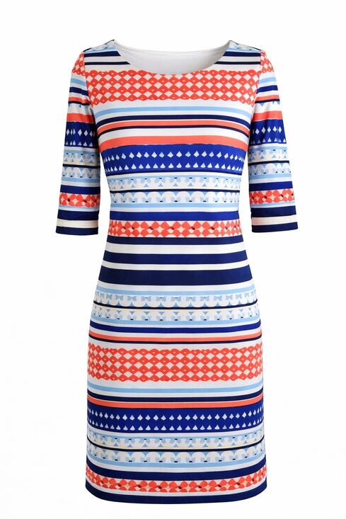 Eliza J Dresses & Skirts - Eliza J Sheath Dress Blue Coral Print Stretch Knee Length Size 12